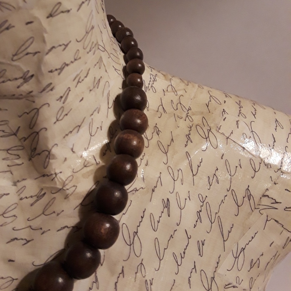 Wooden bead necklace